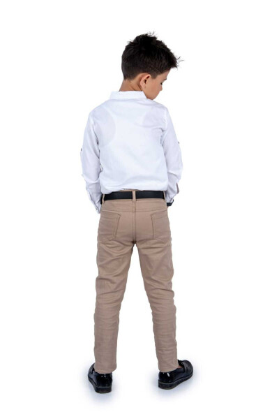 Boy's Long Sleeve Shirt, Pants and Belt Set - RENKLI DIYAR (1)