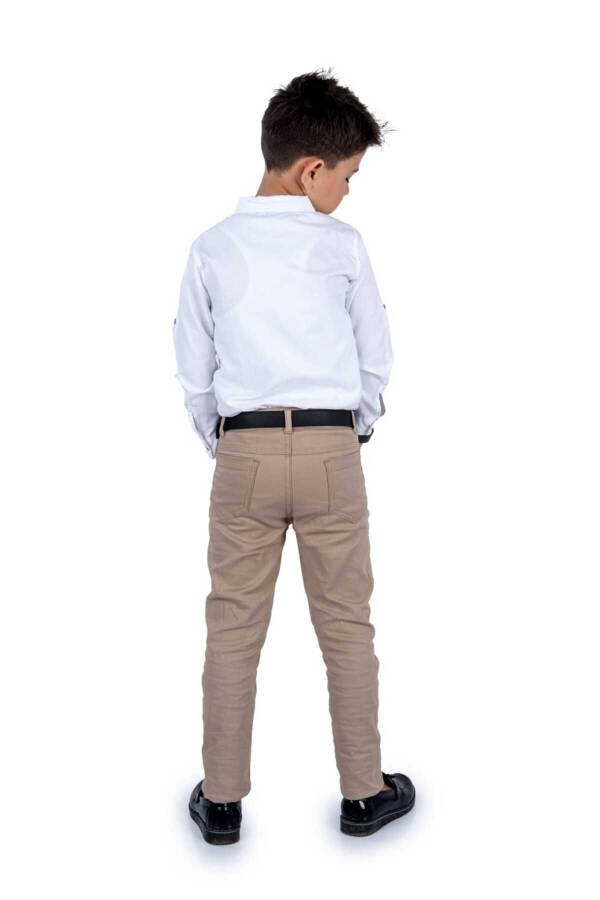 Boy's Long Sleeve Shirt, Pants and Belt Set - 2