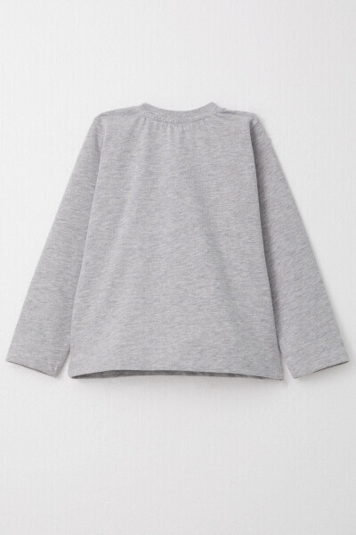 Boy's Long Sleeve T-Shirt Cool Text Applique Pocket - BREEZE (1)