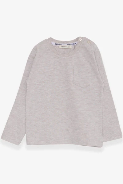 Boy's Long Sleeve T-Shirt with Pocket 9 Months-3 Years, Be - Modazone
