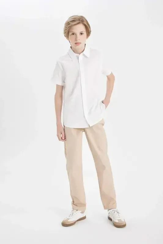 Boys' Loose Fit Standard Leg Gabardine Pants B8938A824SM - 2