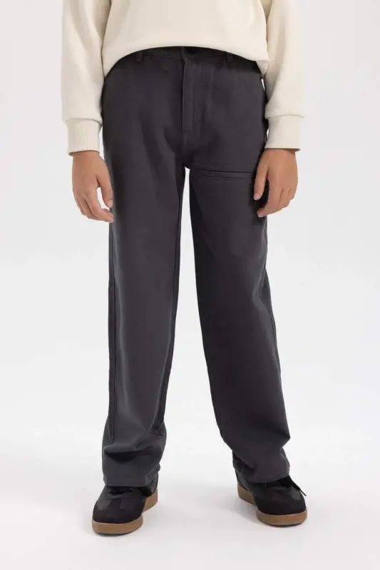 Boys' Loose Fit Standard Leg Gabardine Trousers A5728a823wn - 4