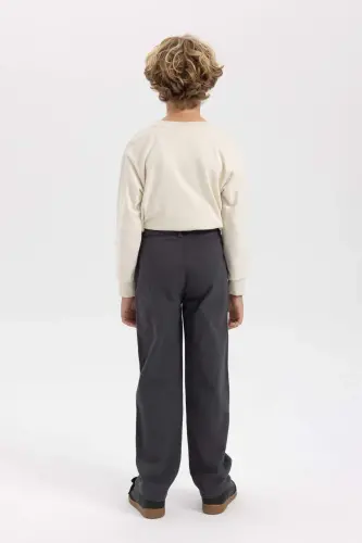 Boys' Loose Fit Standard Leg Gabardine Trousers A5728a823wn - 6