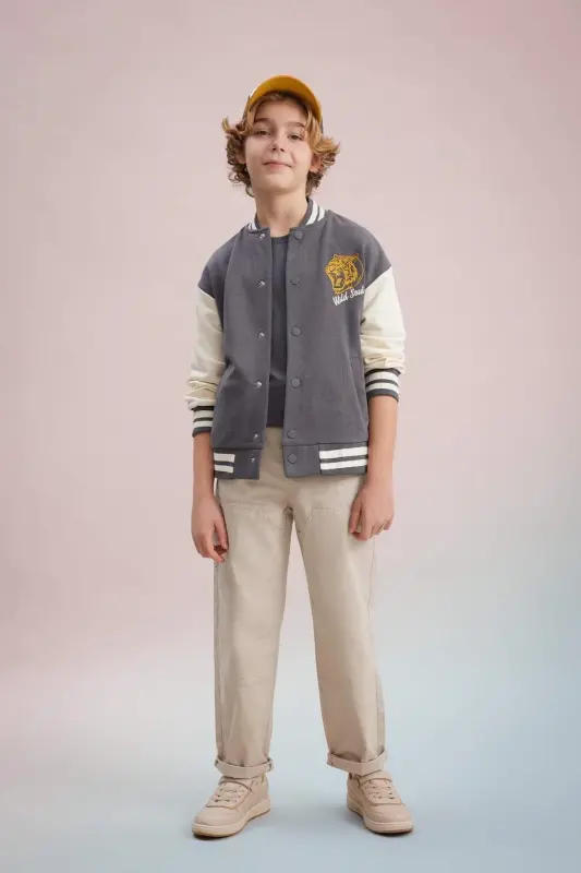 Boys' Loose Fit Standard Leg Gabardine Trousers B7144a824sp - 1