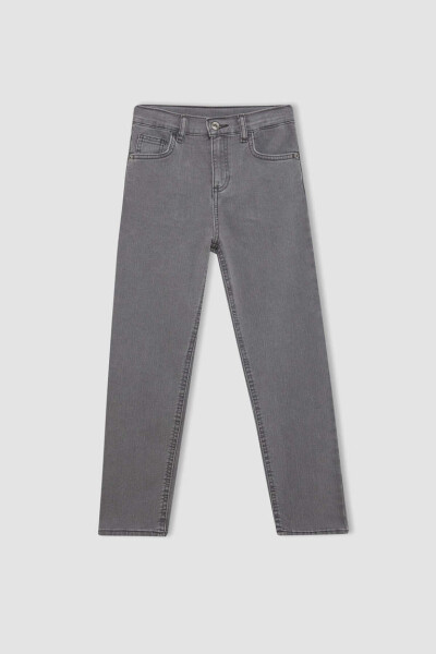 Boys Loose Fit Standard Leg Jeans Light Grey - 1