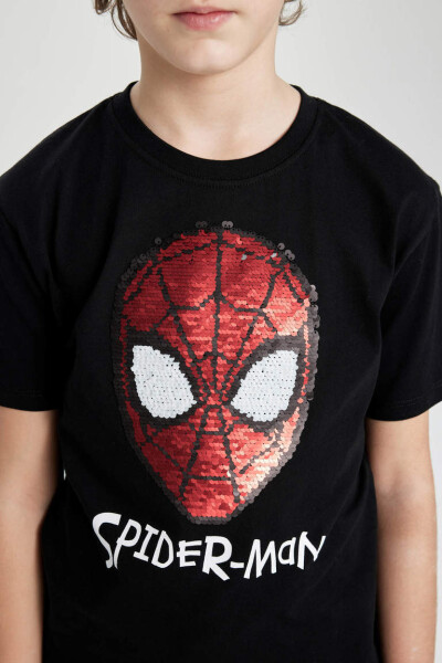 Boys Marvel Spiderman Short Sleeve T-Shirt and Shorts 2-Piece Set Black - 6