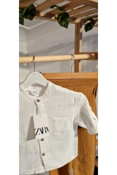 Boys Muslin Shirt Set - 4