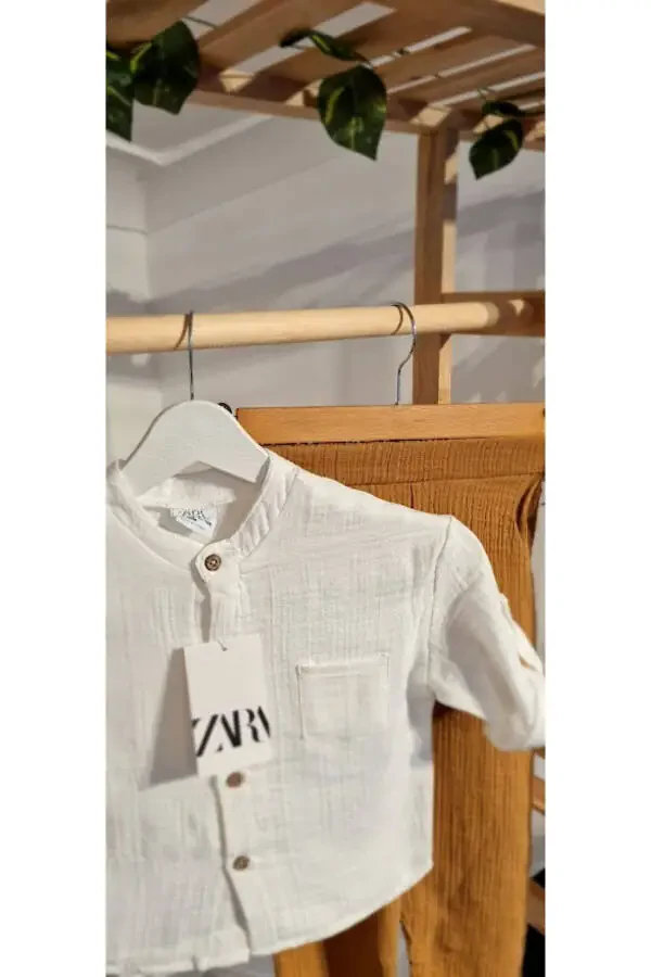 Boys Muslin Shirt Set - 4