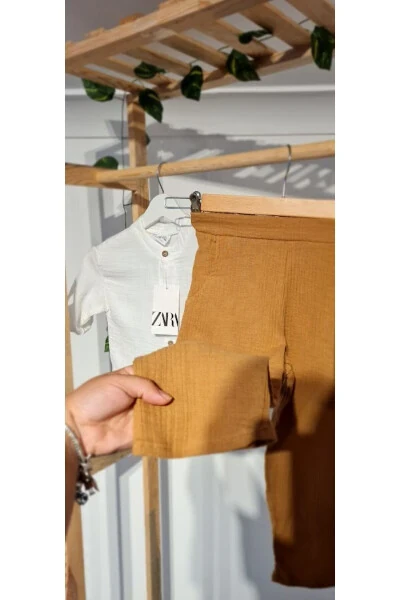 Boys Muslin Shirt Set - 5