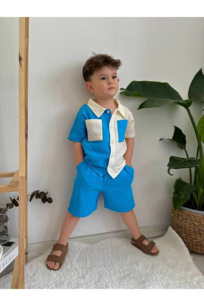 Boys' Muslin Style Summer Suit - 5