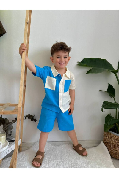 Boys' Muslin Style Summer Suit - 3