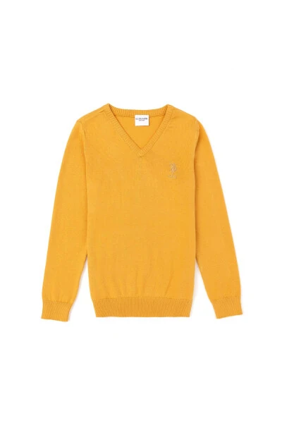 Boys Mustard Basic Sweater 50269415-vr072 - U.S. POLO ASSN.