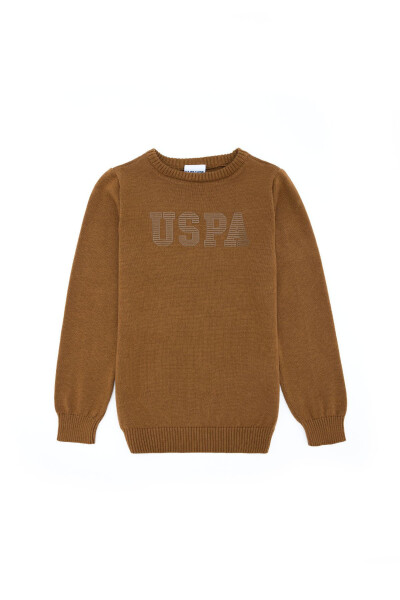 Boys Mustard Crew Neck Knit Sweater 50260600-VR099 - 14