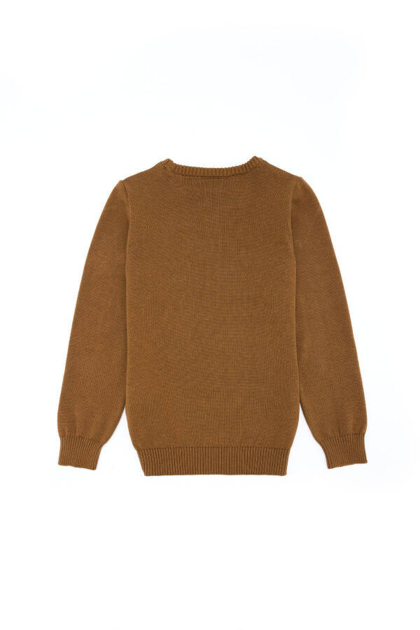 Boys Mustard Crew Neck Knit Sweater 50260600-VR099 - 7