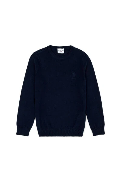 Boys Navy Blue Basic Sweater 50269409-VR033 - U.S. POLO ASSN.