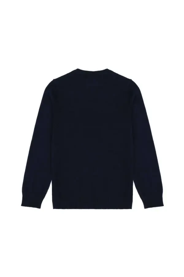 Boys' Navy Blue Basic Sweater 50269415-VR033 - 5