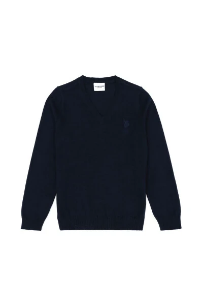 Boys' Navy Blue Basic Sweater 50269415-VR033 - U.S. POLO ASSN.