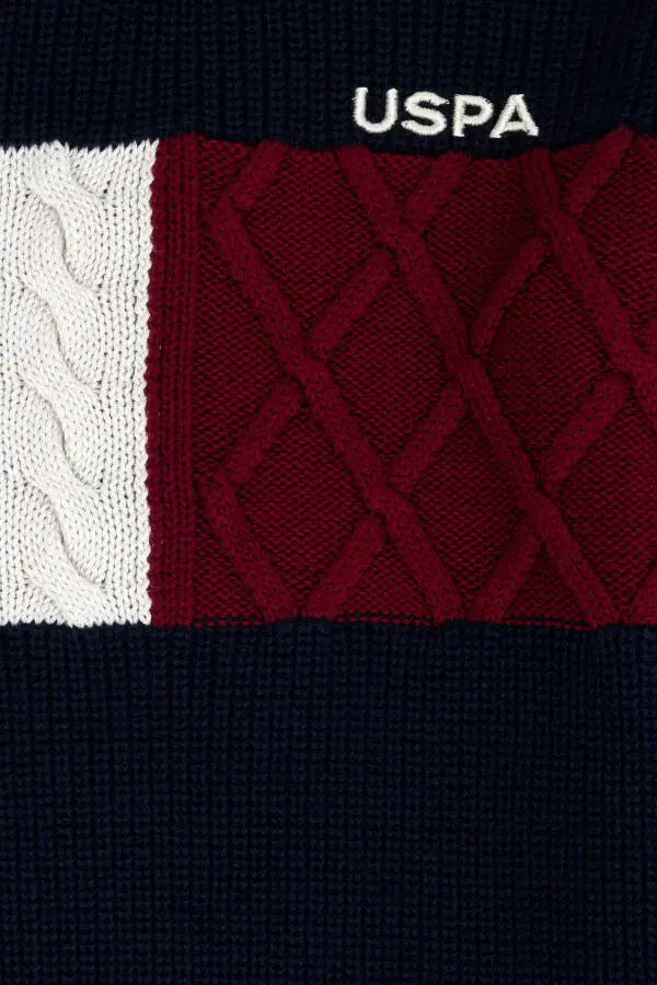 Boys Navy Blue Crew Neck Sweater 50271342-VR033 - 7