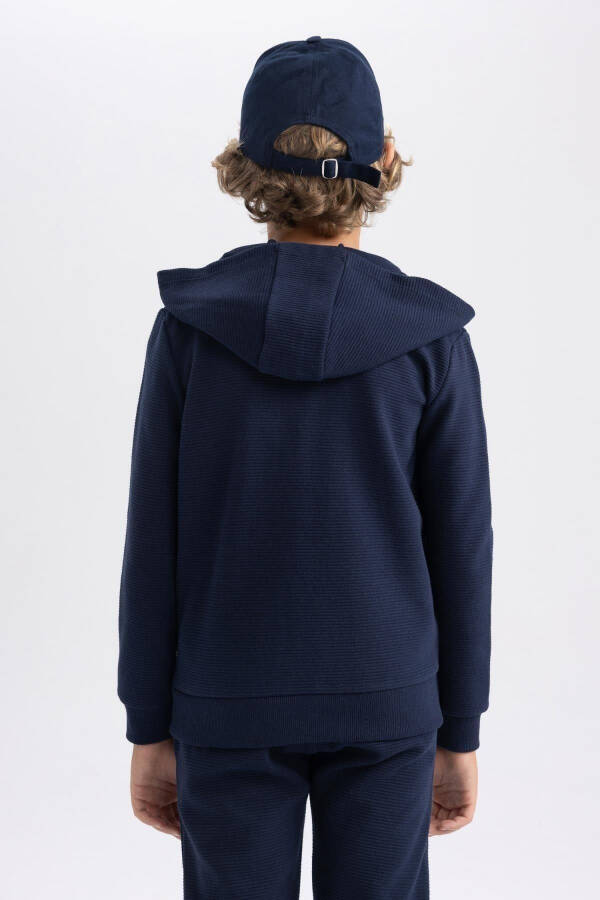 Boys' Navy Blue Hooded School Jacket T7468a623au - 5