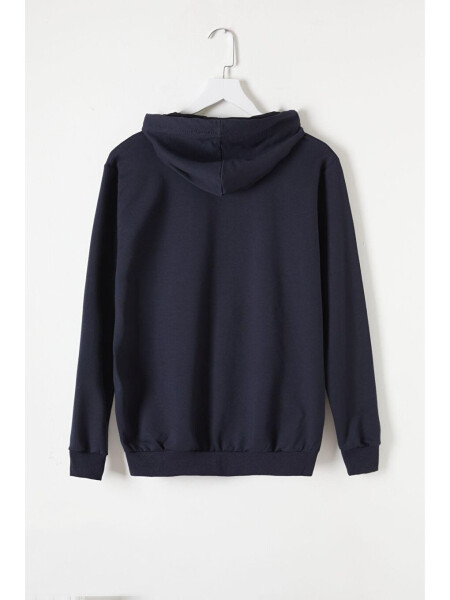 Boys' Navy Blue Hooded Zip-Up School Jacket 16195 - 12