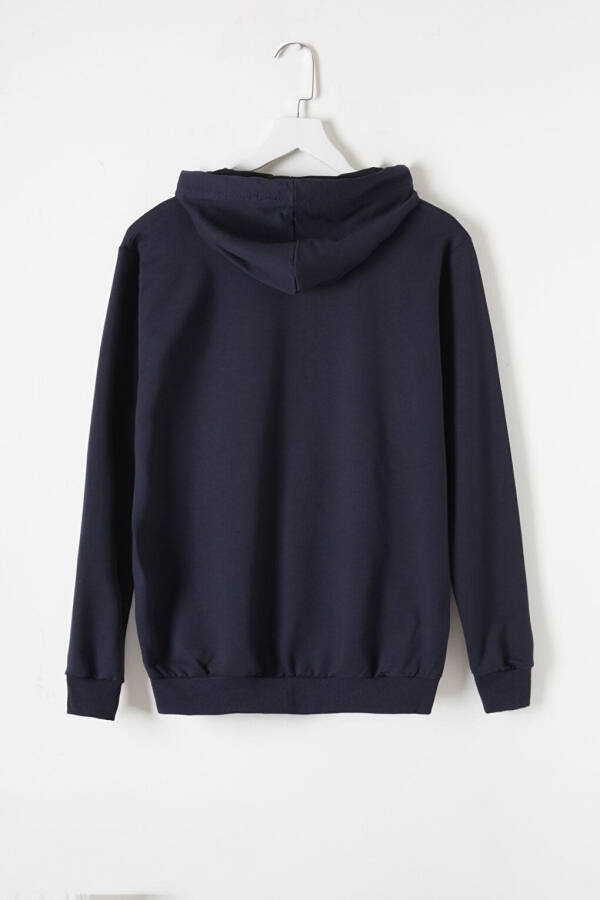 Boys' Navy Blue Hooded Zip-Up School Jacket 16195 - 16