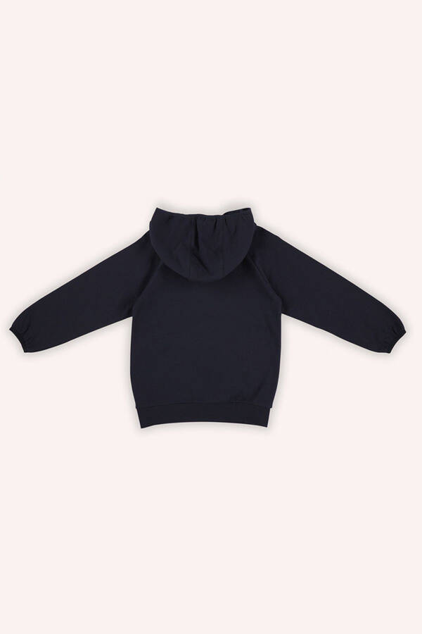 Boys' Navy Blue Hoodie Sweatshirt - 5