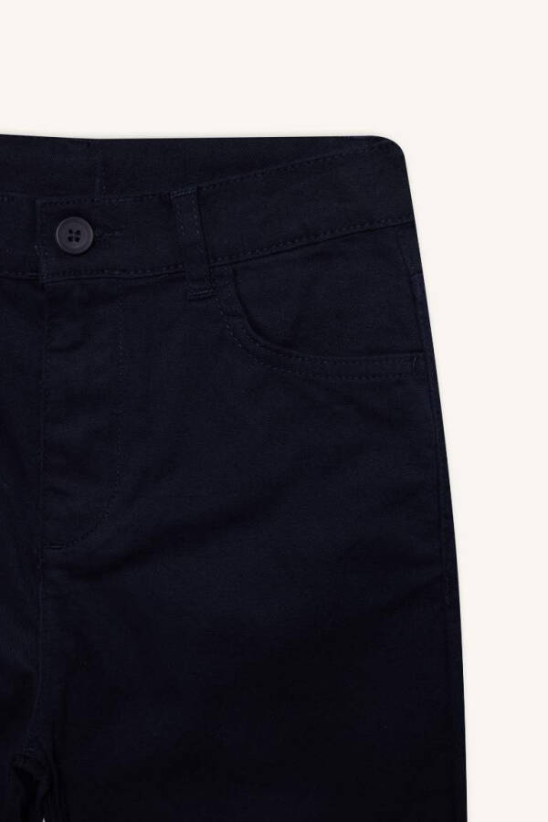 Boys Navy Blue Plain Leg Gabardine Trousers Navy - 7