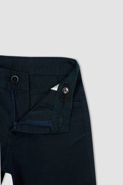 Boys Navy Gabardine School Trousers - 5