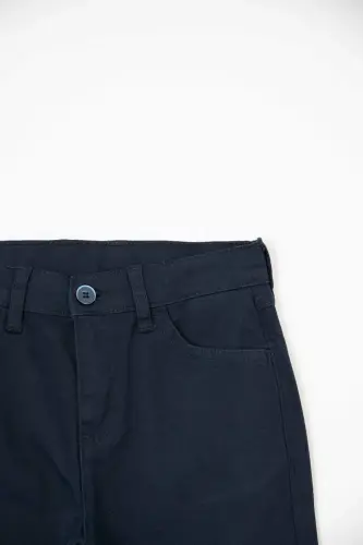 Boys Navy Gabardine School Trousers - DEFACTO (1)