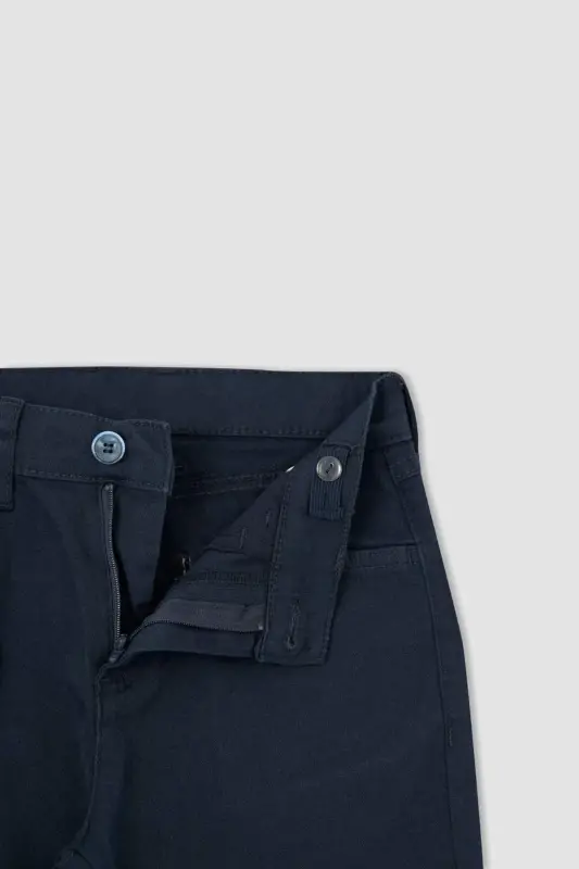 Boys Navy Gabardine School Trousers - 3