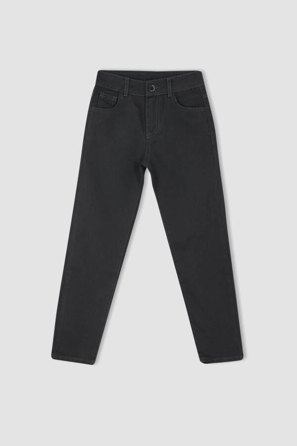 Boys Navy Gabardine School Trousers - 6