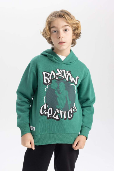 Boy's NBA Boston Celtics Hoodie Sweatshirt Green - 4