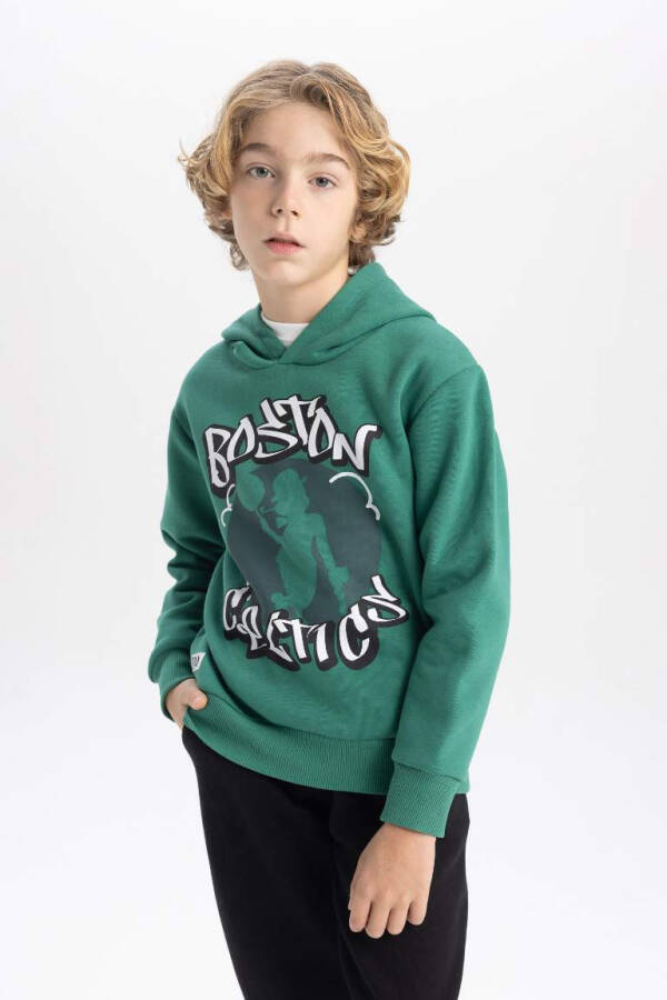 Boy's NBA Boston Celtics Hoodie Sweatshirt Green - 7