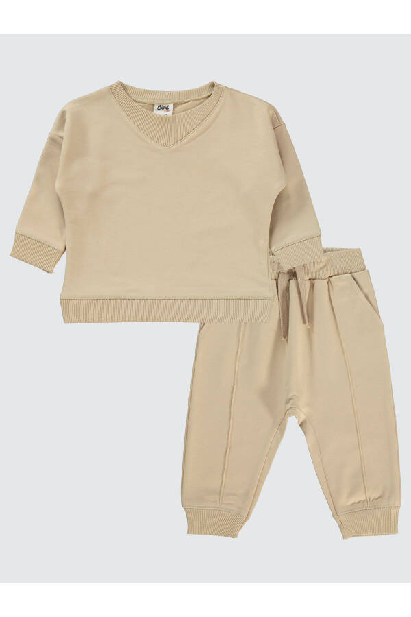 Boy's Outfit Set 6-18 Months Coffee with Milk - 1