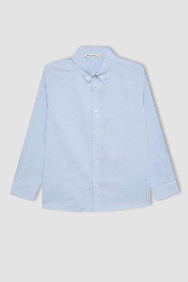 Boys' Oxford Long Sleeve Shirt Light Blue - 3