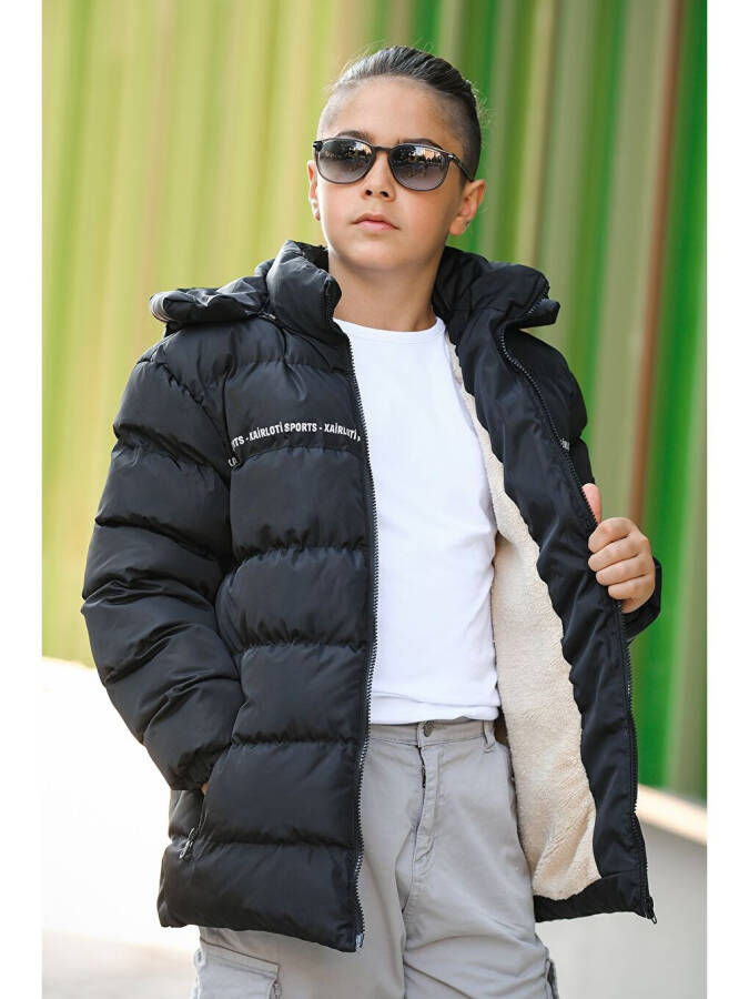 Boy's Padded Jacket-Gray - 2