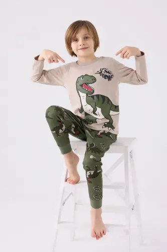 Boys' Pajama Set Sand RP3428-2 - 3
