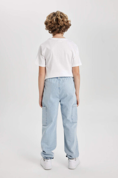 Boys' Parachute Cargo Jean Pants Ice Blue - 7