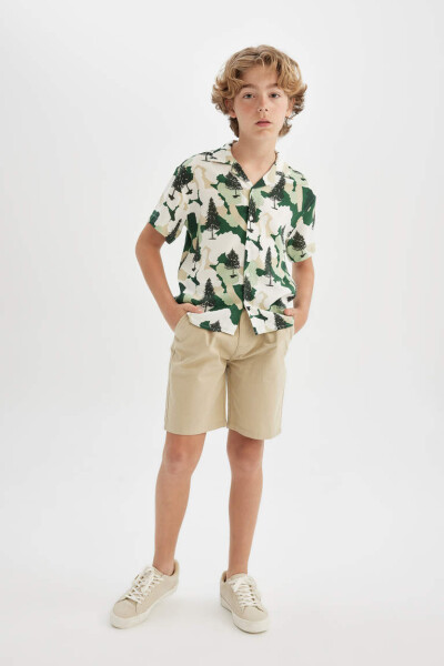 Boys' Pocket Bermuda Shorts Beige - 1