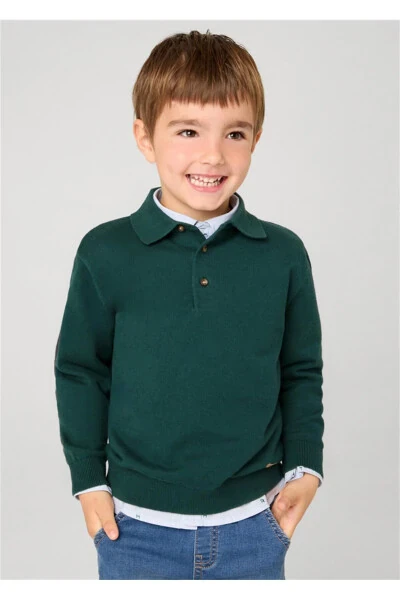 Boys' Polo Neck Sweater Khaki 4102 - MAYORAL