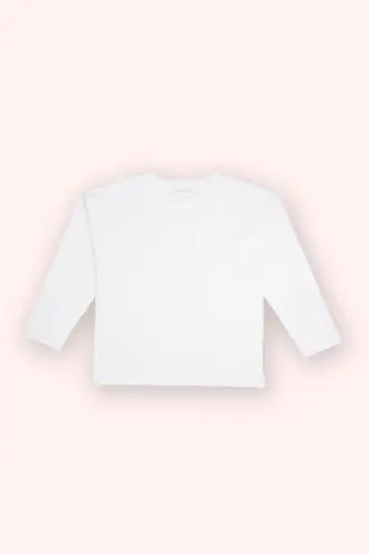 Boys Print Detailed Long Sleeve White T-shirt - 2
