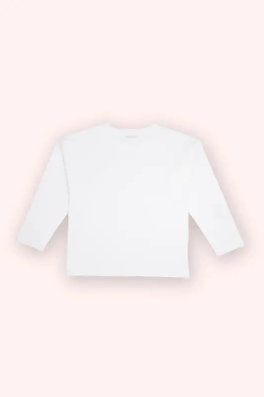 Boys Print Detailed Long Sleeve White T-shirt - 2