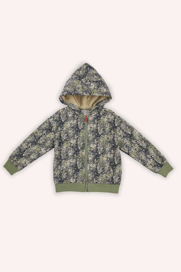 Boy's Printed Beige Sweatshirt - 1