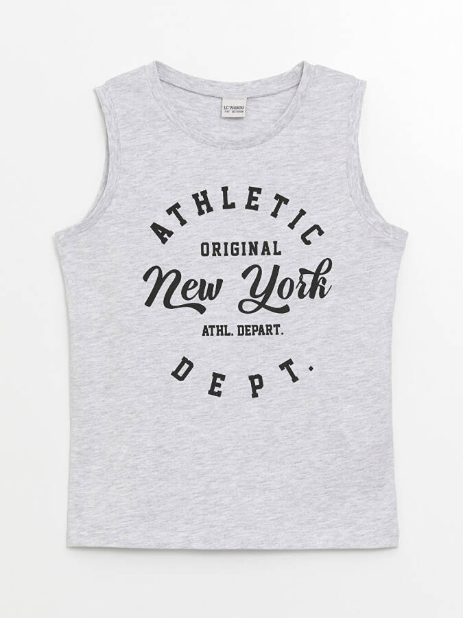 Boy's Printed Bike Neck Tank Top - 3