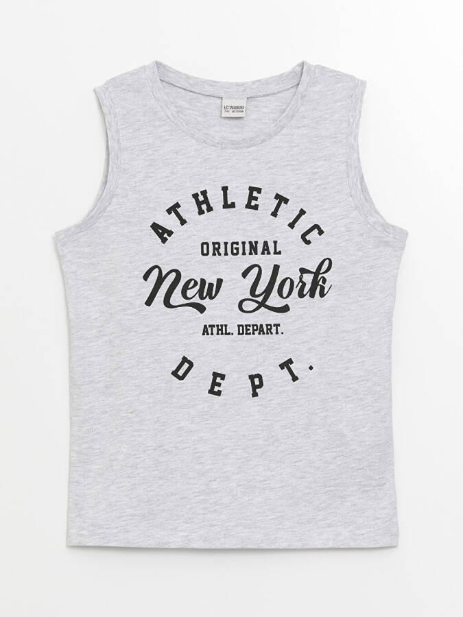 Boy's Printed Bike Neck Tank Top - 1