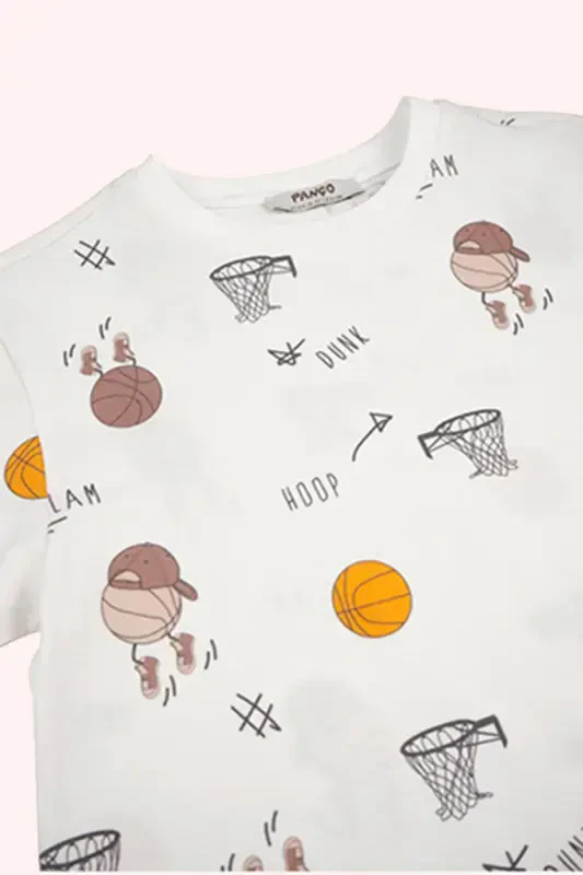Boys' Printed Ecru T-Shirt - 2