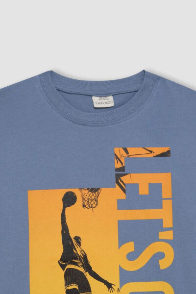 Boys' Printed Short-Sleeved T-Shirt & Shorts 2-Piece Set Blue - 9