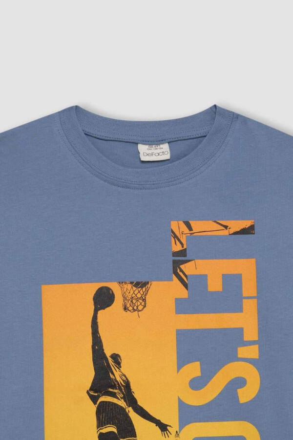 Boys' Printed Short-Sleeved T-Shirt & Shorts 2-Piece Set Blue - 9