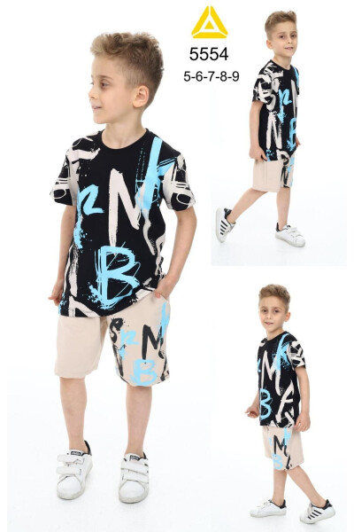 Boys' Printed Shorts and Top Set 5554-S - 4