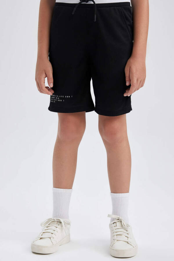 Boys' Printed Shorts Black - 12